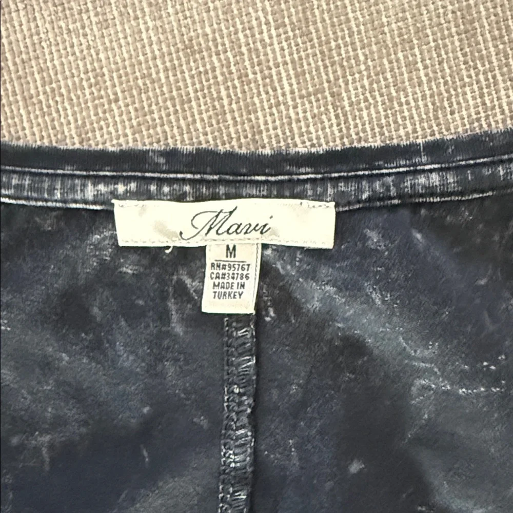 Mavi Black Marble Cotton Crop Top - Picture 2 of 5